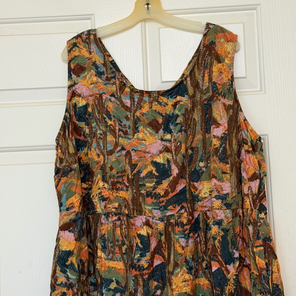 Lucy & Yak Bowie Sleeveless Corduroy Jumpsuit in Nevada Print Size 20 Boutique - Picture 3 of 12
